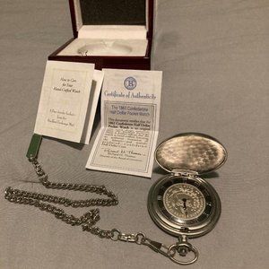 1861 confederate half dollar pocket watch